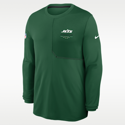 New York Jets Sideline Coach Men's Nike Dri-FIT NFL Long-Sleeve